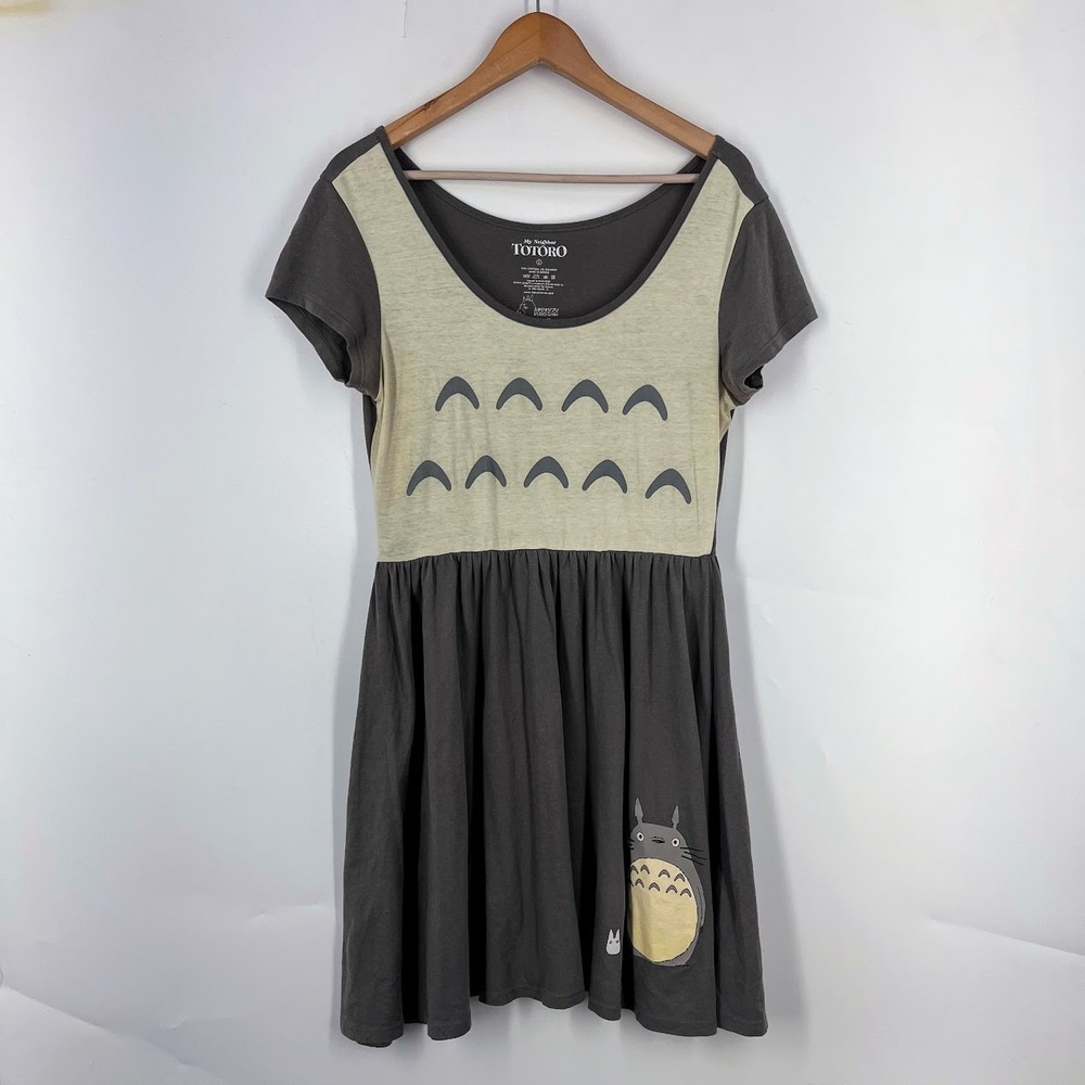 My Neighbor Totoro Her Universe Studio Ghibli Gray Fit & Flare Dress Womens L